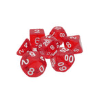 Ruby Ingots - 7 Piece DnD Dice Set | Acrylic RPG Gaming Dice - Collectors World Toys
