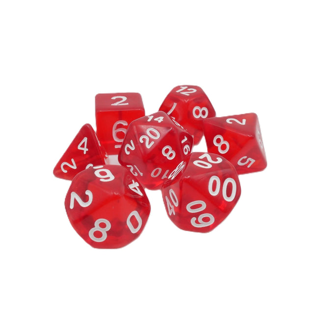 Ruby Ingots - 7 Piece DnD Dice Set | Acrylic RPG Gaming Dice - Collectors World Toys Hover Image