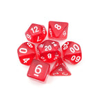 Ruby Ingots - 7 Piece DnD Dice Set | Acrylic RPG Gaming Dice - Collectors World Toys