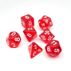 Ruby Ingots - 7 Piece DnD Dice Set | Acrylic RPG Gaming Dice - Collectors World Toys