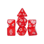 Ruby Ingots - 7 Piece DnD Dice Set | Acrylic RPG Gaming Dice - Collectors World Toys