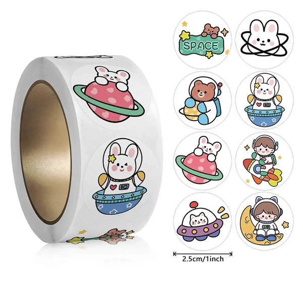 100-500pcs Cartoon Animal Stickers Teacher Reward Stickers for Kids, Party Decoration Sticker for School Classroom Home