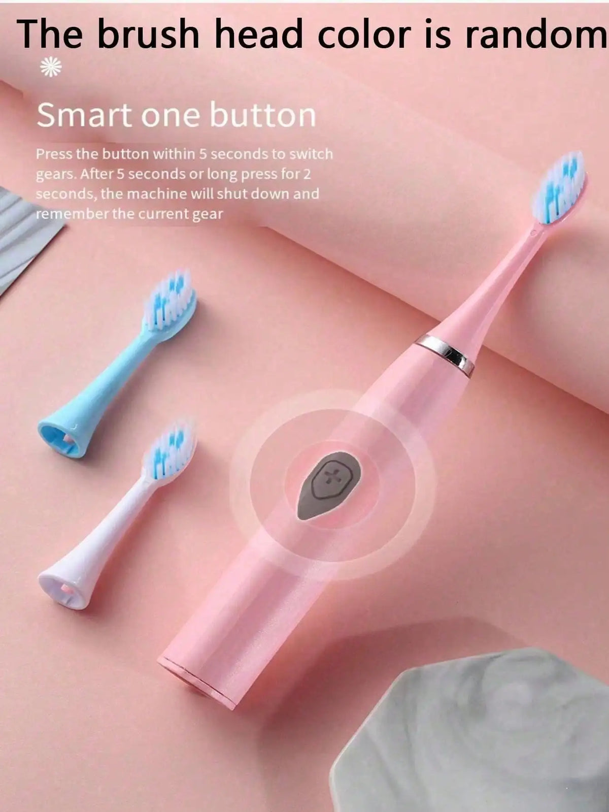 Electric Toothbrush for Adults – Automatic Couples Set with Random Brush Head Colors | Rechargeable Tooth Cleaner for Home & Travel Use