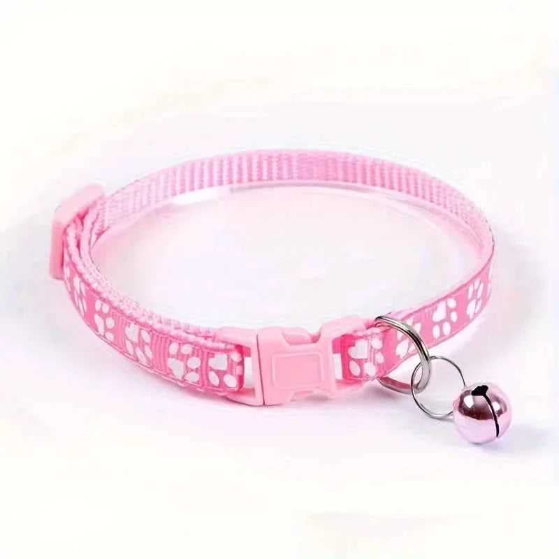 Colorful Adjustable Cat Collar with Bell