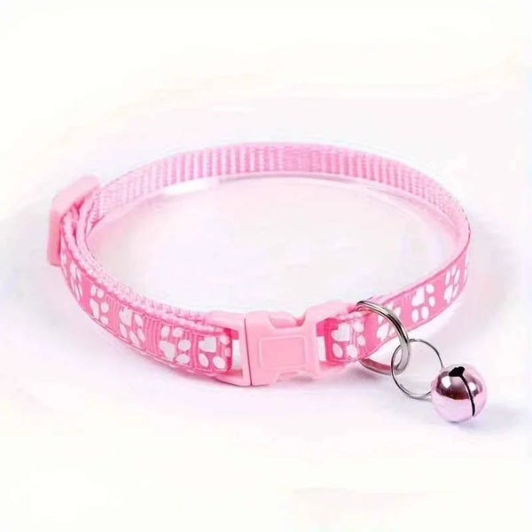 Colorful Adjustable Cat Collar with Bell