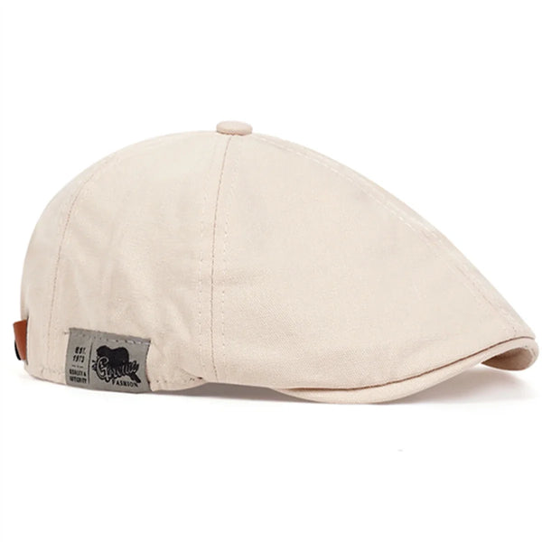 Men Side Letter Sticker Newsboy Caps British Painters Hats Spring and Autumn Adjustable Flat Cap Hip Hop Berets Peaked Cap