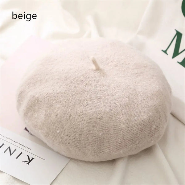 Autumn Winter Felt Beret Hats Women Fashion French Painter Hat Girls Trendy Solid Color Berets Ladies Multicolored Flat Cap
