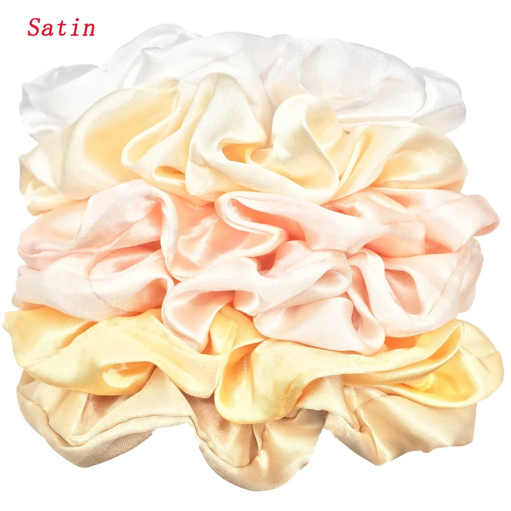 Satin Scrunchies Set for Women & Girls – 25/10/6 Pcs Elastic Hair Bands | Soft Silk Ponytail Holders & Fashion Hair Accessories