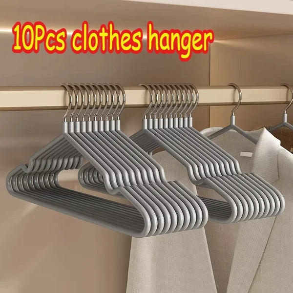 10PCS Metal Traceless Non-Slip Clothes Hangers – Strong Space Saver Rack