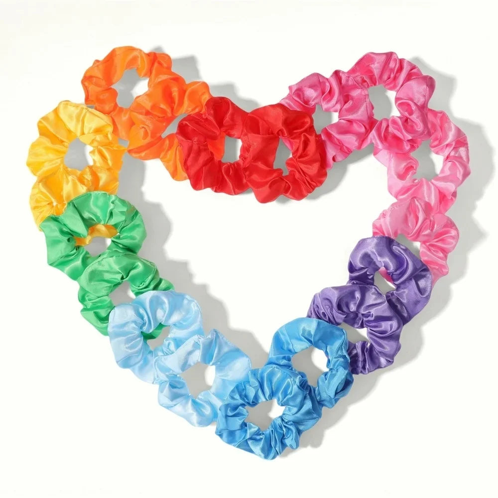 Satin Scrunchies Set for Women & Girls – 25/10/6 Pcs Elastic Hair Bands | Soft Silk Ponytail Holders & Fashion Hair Accessories