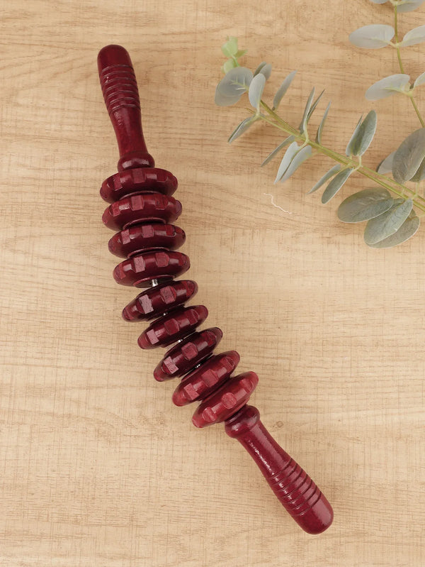 Wooden Therapy Massager Roller Trigger Point Massager Stick for Fascia Cellulite Muscle & Abdomen Body, Muscle Belly Relief Too