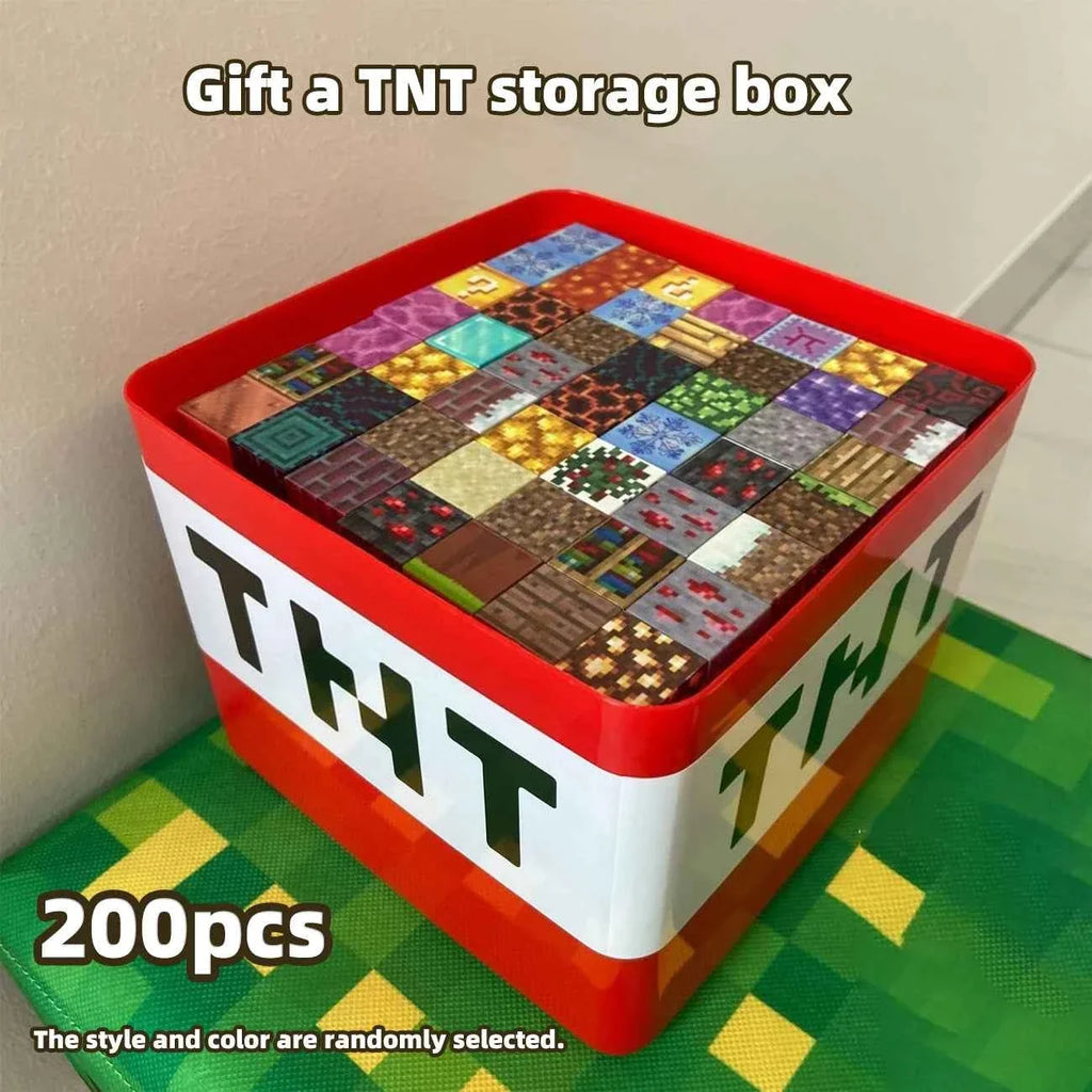 Magnetic building blocks toy storage box set - DIY assembly toys for children - building blocks for playing with tables