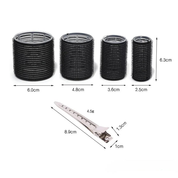 19-35pcs/Set Hair Roller Sets 18pcs Plastic Self Grip Heatless Hair Curlers 3 Sizes Hair Rollers Clips DIY Hairdressing Tools