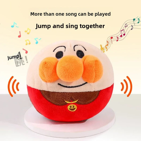 Interactive Plush Jumping Ball Dog Toy – USB Rechargeable Electric Clown Toy with Music