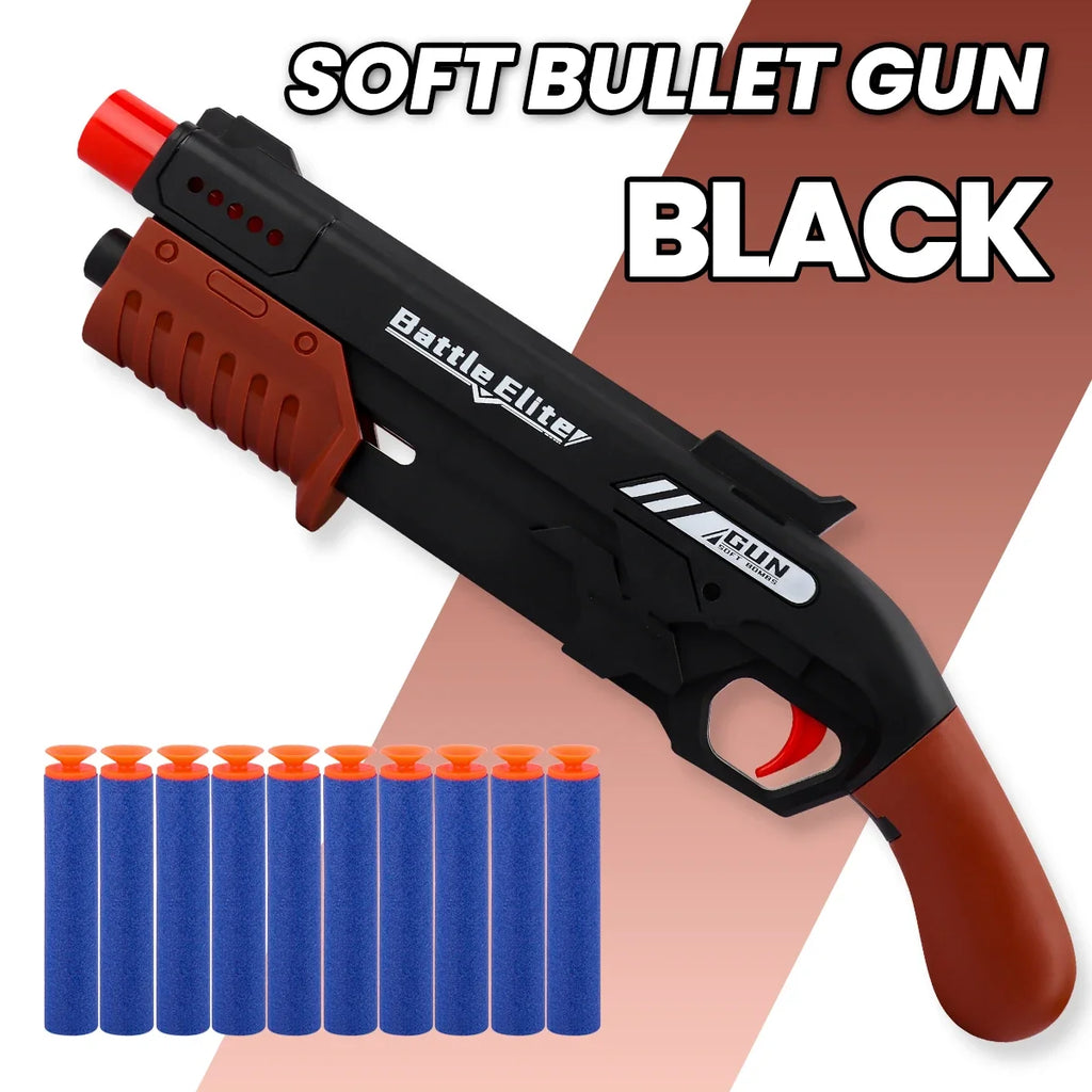 New Outdoor Kids Soft Bullet Blaster Manual Foam Dart Launcher Battle Toy Gun with Safe Ammo Multi-Color Options for Children's