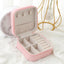 1PCS Single Layer Leather Jewelry Storage Box – Travel Case for Women in Black, White & Pink