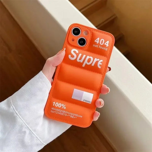 Fashion 3D Jacket Puffer Case for iPhone 16 Pro Max 15 14 13 12 11 XS XR 7 8 Plus Cute Super Shockproof Silicone Phone Cover