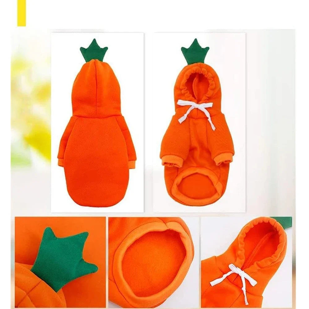 Cute Fruit Dog Hoodie – Funny Pet Costume for Cats & Puppies