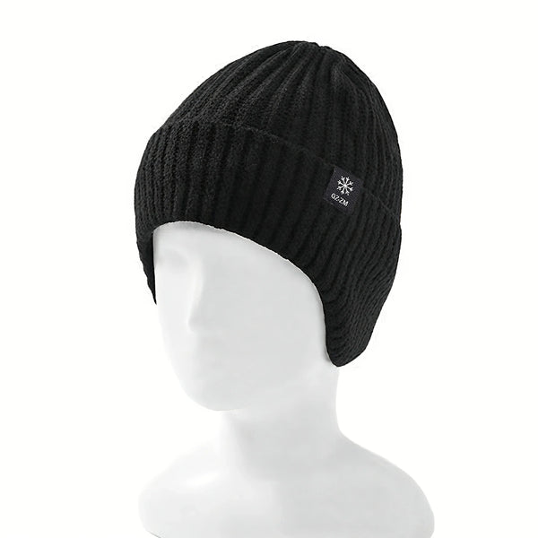 Winter warm woolen hat for middle-aged and elderly people, men's one-piece snowflake ear protection, thickened knitted hat for a