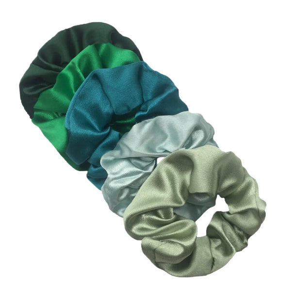 10/5 Pcs Satin Hair Scrunchies Set for Women & Girls – Soft Silk Elastic Hair Bands | Elegant Solid Color Ponytail Holders & Headwear Accessories