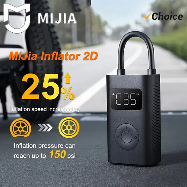 NEW MIJIA Inflatable treasur Air Compressor 2D 2000mAh Portable Inflator Air Pump 2D For Bicycle Car Motorcycle Ball CN