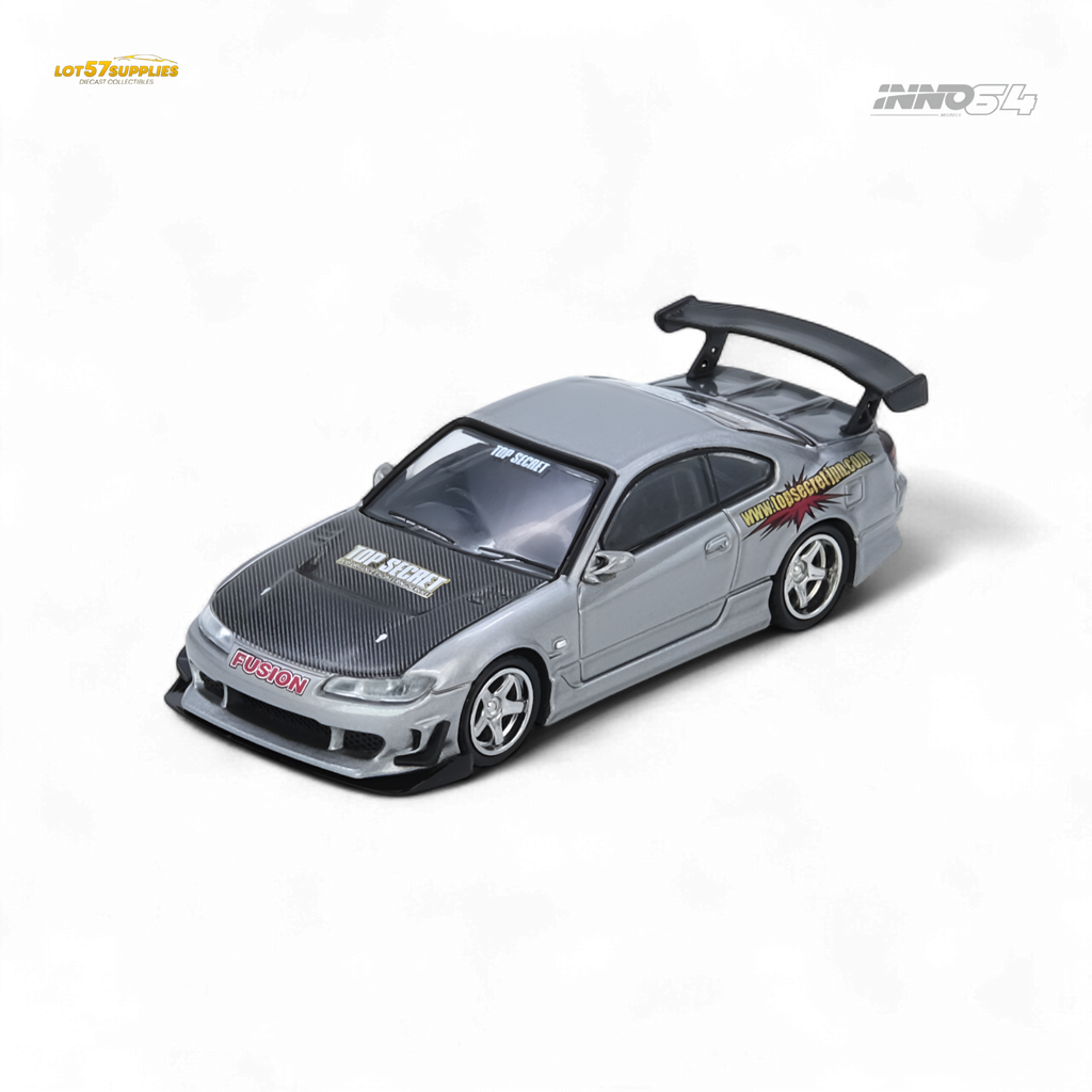 (Pre-Order) INNO64 TOP SECRET SILVIA - S15 Silver 1:64