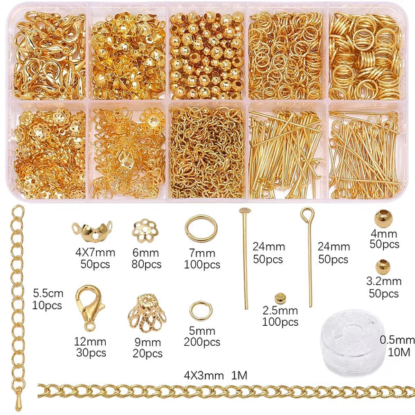1 Set Jewelry Making Starter Kit – DIY Earrings, Necklaces & Findings for Beginners and Adults