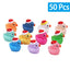 50Pcs Christmas Mini Duck Figurine Animal Ornaments Crafts Gift for Desk Pot Landscape Garden Car Home Decoration Accessories