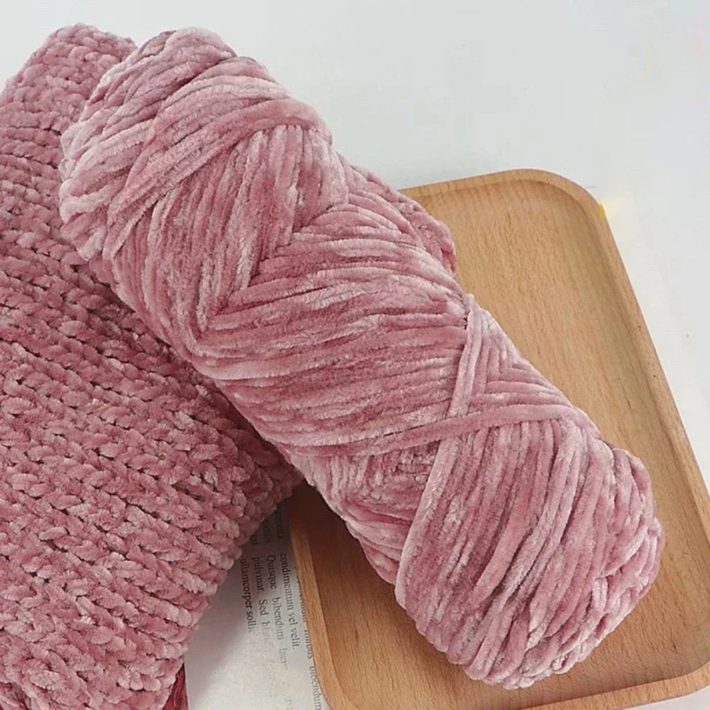 95g Chenille Soft Velvet Yarn Blended Knitting Wool Crochet Handmade Scarf Coat Baby Blanket And Hat