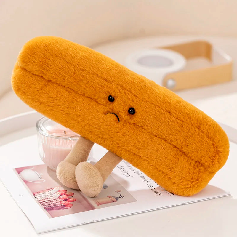 Cute Cartoon Egg & Toast Plush Toy – Breakfast Expression Stuffed Doll Pillow | Soft Baby Comfort Toy & Christmas Gift