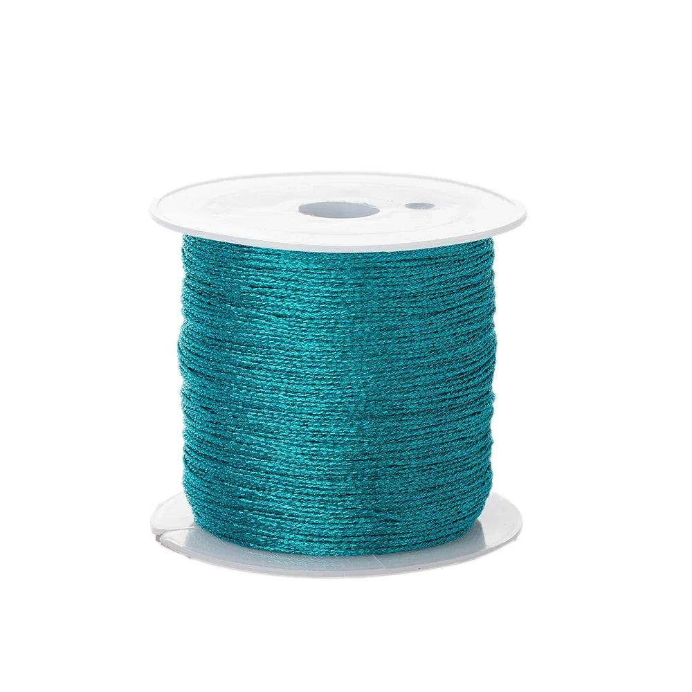 Metallic Beading Thread Cord – Rose Gold & Silver for DIY Jewelry