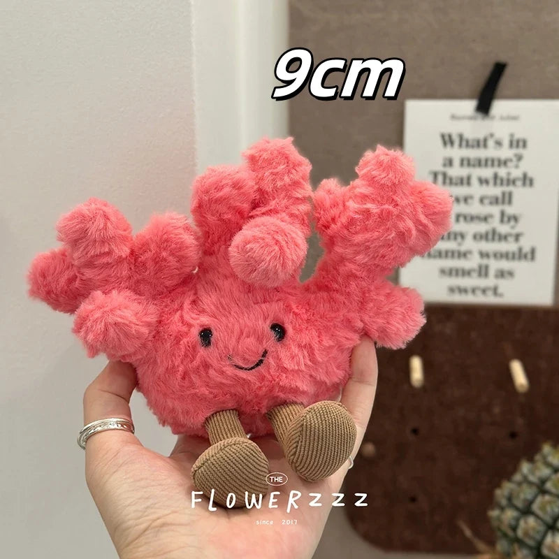 Lemonade Coconut Plush Toy – Very Soft Palm Tree & Red Coral Cartoon Doll, Cute Home Décor & Christmas Gift