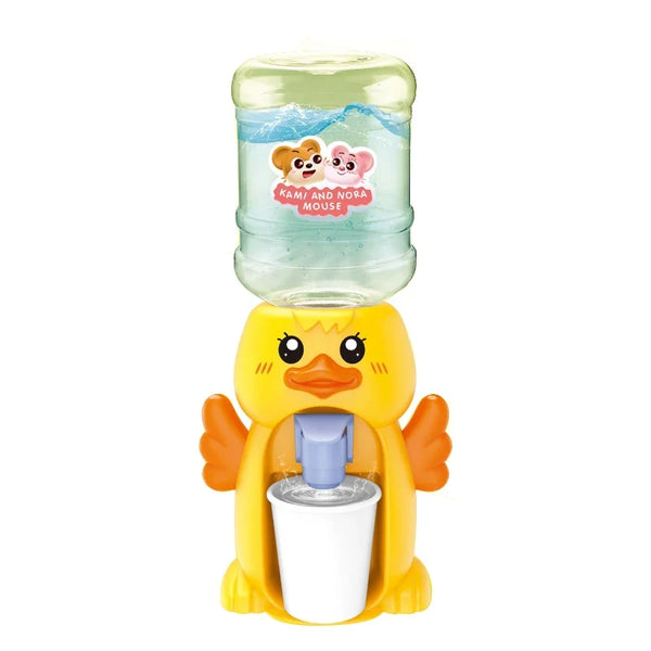Kids Mini Dual Water Dispenser Toy Cute Water Juice Milk Drinking Fountain Simulation Kitchen Toys for Boys Girls Gift