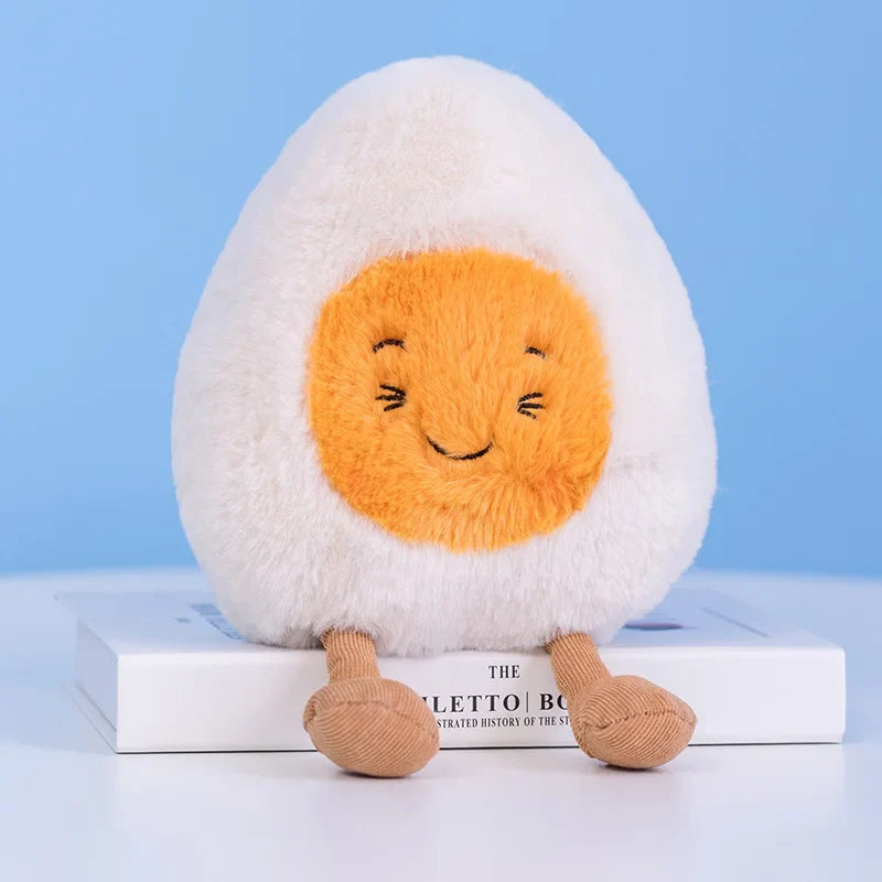 Cute Cartoon Egg & Toast Plush Toy – Breakfast Expression Stuffed Doll Pillow | Soft Baby Comfort Toy & Christmas Gift