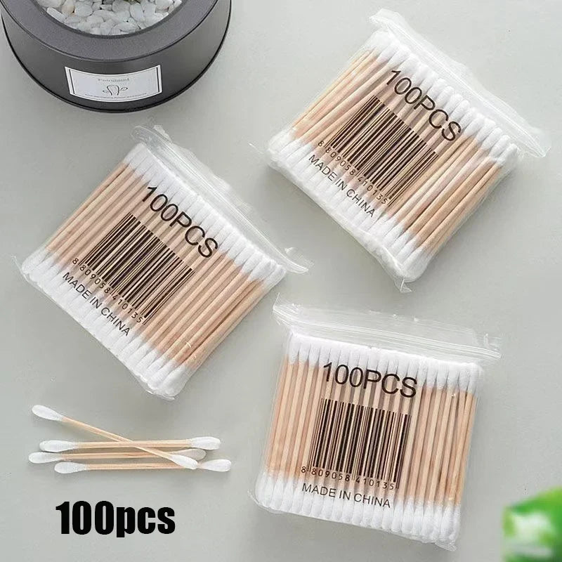 Eco-Friendly Wooden Cotton Swabs – Safe & Versatile