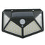 100 LED Solar Wall Lamp All Sides Luminous Motion Sensor Human Induction Courtyard Waterproof Stairs Outdoor Wall Light