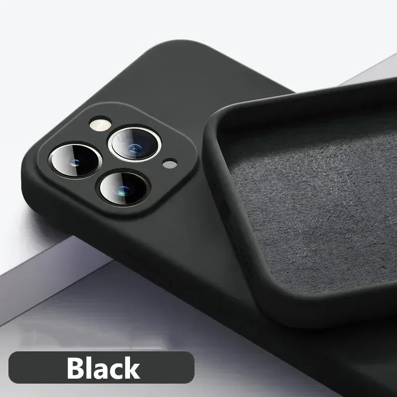 Solid Silicone Phone Case For IPhone 16 & 17