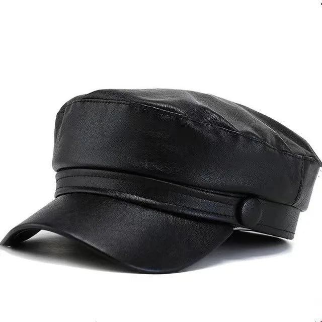 Women’s Black Octagonal Newsboy Hat – British Retro Duckbill Cap for Autumn & Winter | Casual Vintage Beret Style Fashion Hat