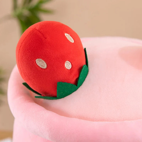 Kawaii Boba Fruit Bubble Tea All Series Cartoon Plush Toy Stuffed Animals Cute Food Milk Tea Soft Toys Room Decor Pillow Gifts