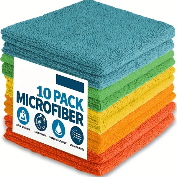 5/10/20PCS Kitchen Towels – Ultra-Fine Fiber Cleaning Cloth Set, Absorbent, Soft, and Stain-Removing Light Gray Towels