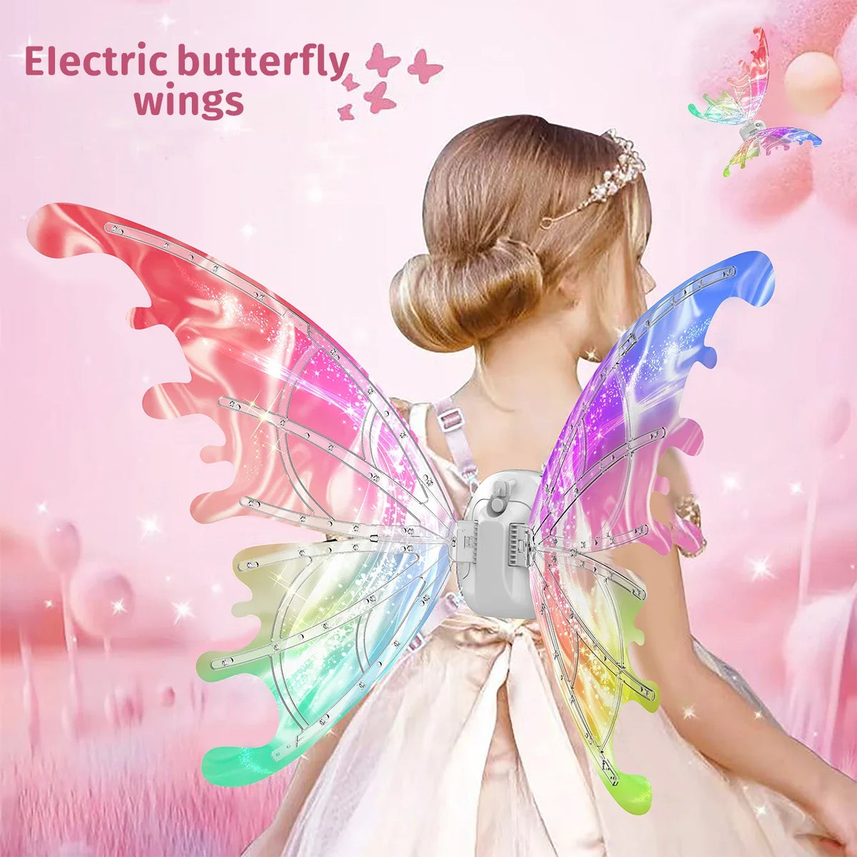 Luminous butterfly electric wings music fairy wings angel props gift