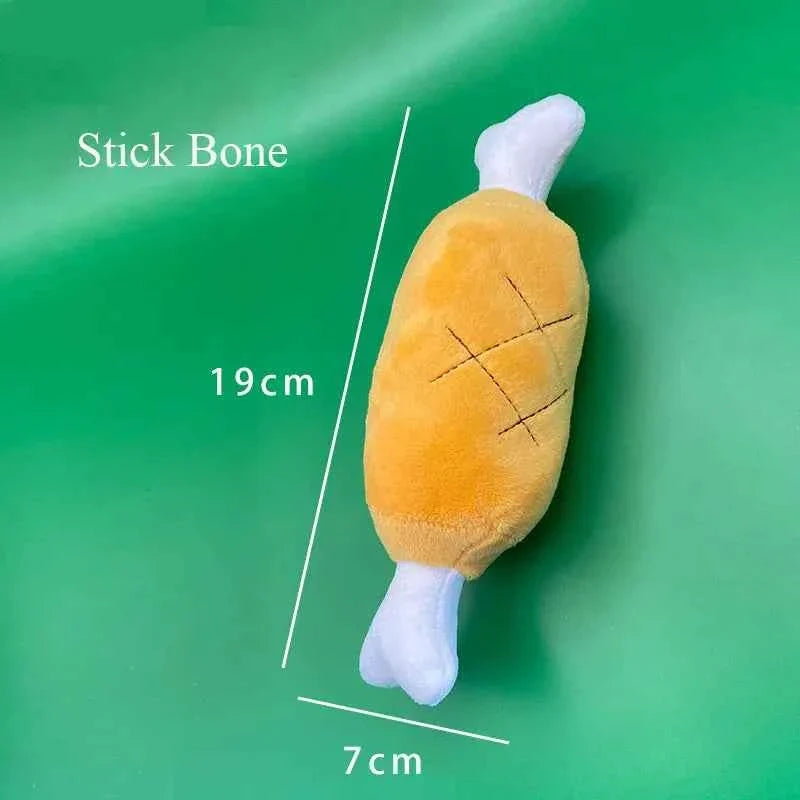Squeaky Ice Cream, Fries & Hamburger Plush Toy Set