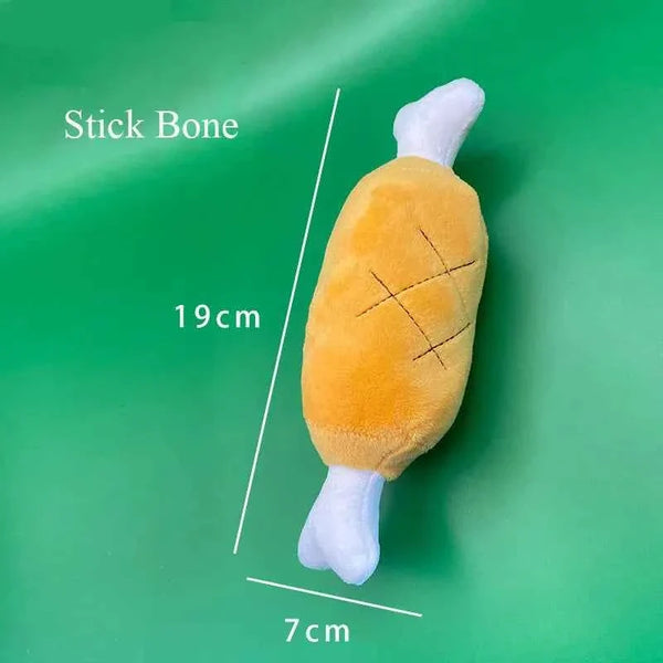Squeaky Ice Cream, Fries & Hamburger Plush Toy Set