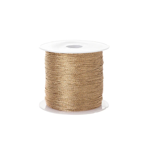 Metallic Beading Thread Cord – Rose Gold & Silver for DIY Jewelry
