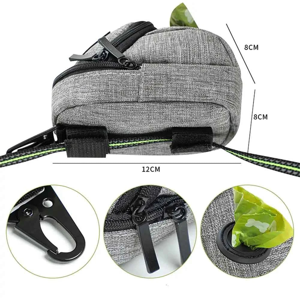 Portable Dog Treat Pouch – Training & Travel Bag with Poop Dispenser