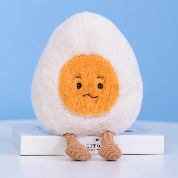 Cute Cartoon Egg & Toast Plush Toy – Breakfast Expression Stuffed Doll Pillow | Soft Baby Comfort Toy & Christmas Gift