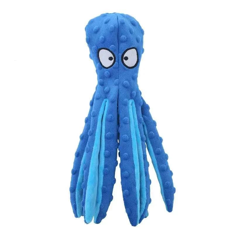 No-Stuffing Crinkle Octopus Dog Toy for Playful Pups