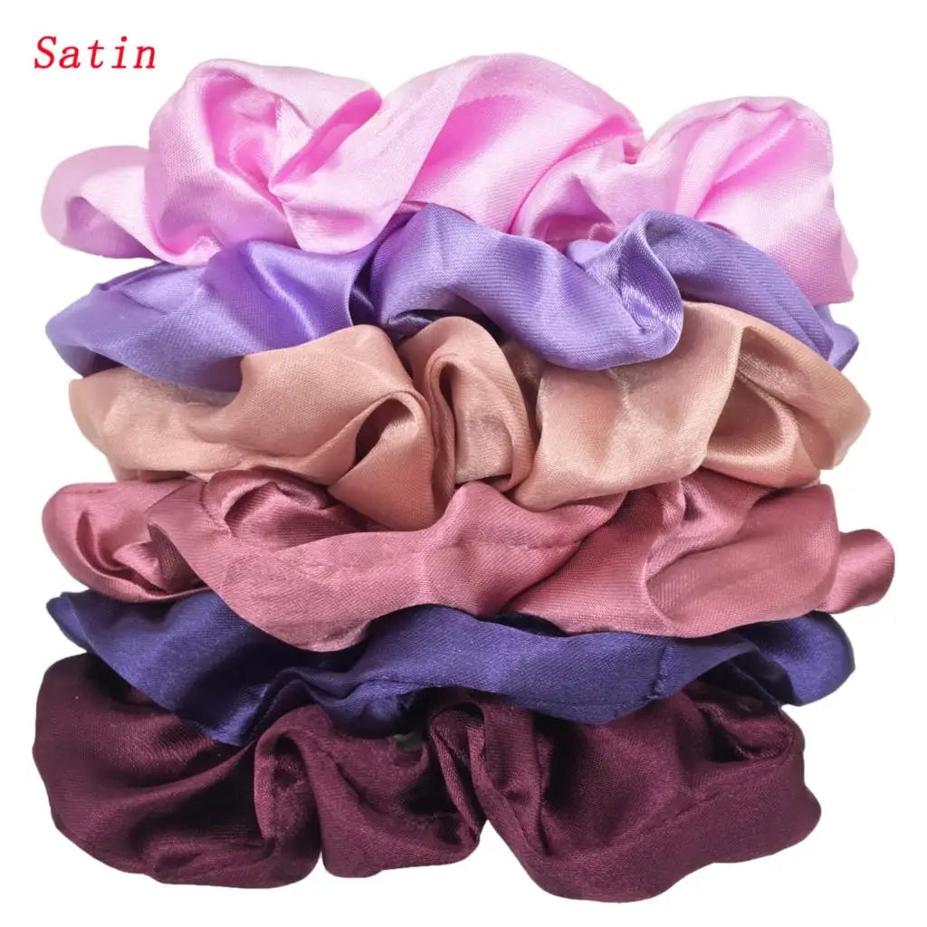 Satin Scrunchies Set for Women & Girls – 25/10/6 Pcs Elastic Hair Bands | Soft Silk Ponytail Holders & Fashion Hair Accessories