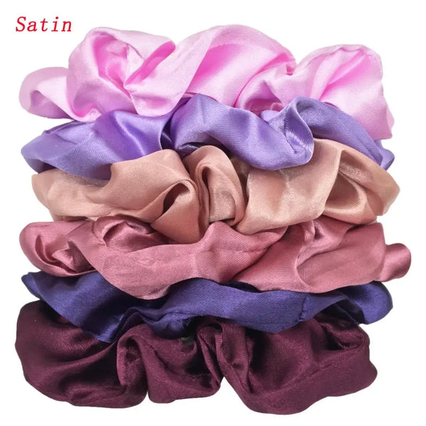 Satin Scrunchies Set for Women & Girls – 25/10/6 Pcs Elastic Hair Bands | Soft Silk Ponytail Holders & Fashion Hair Accessories