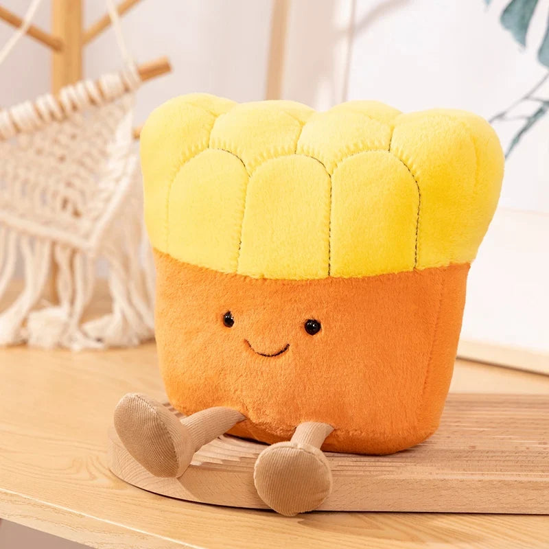 Cute Cartoon Egg & Toast Plush Toy – Breakfast Expression Stuffed Doll Pillow | Soft Baby Comfort Toy & Christmas Gift